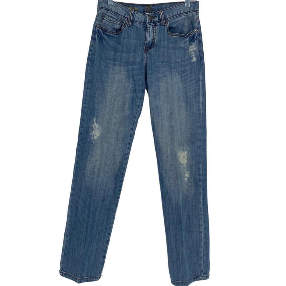 C&V Chelsea & Violet Stylish Blue Distressed Jeans - Sz 27
